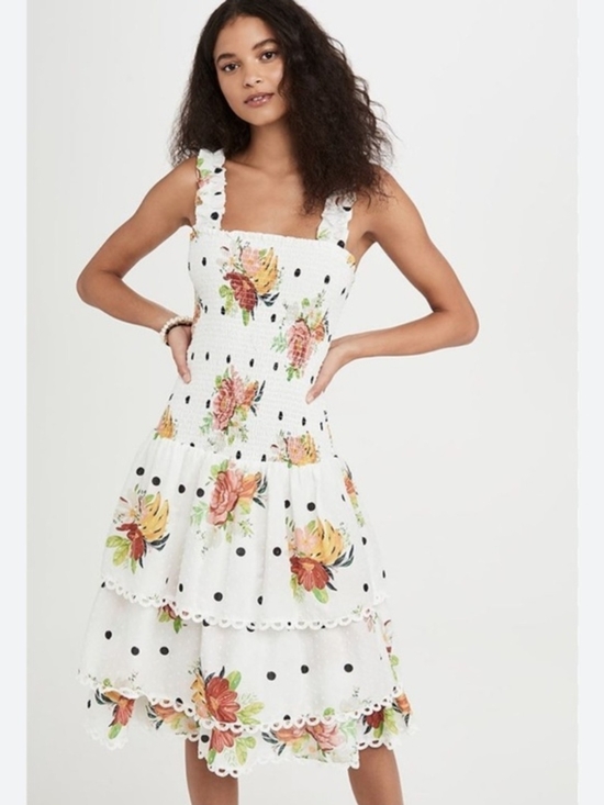 FARM Rio Dresses & Skirts - FARM Rio White Nanaju Midi Dress